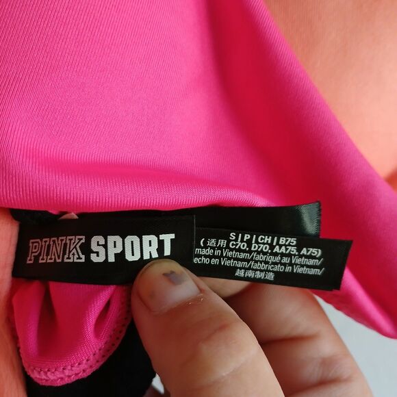 Victorias Secret PINK Sport Lightly Lined Wireless Sports Bra Size Small Pink - Picture 3 of 5